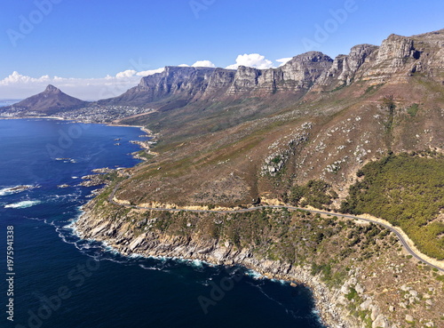 Aerial view of Llandudno and Twelve Apostles, Cape Town, South Africa