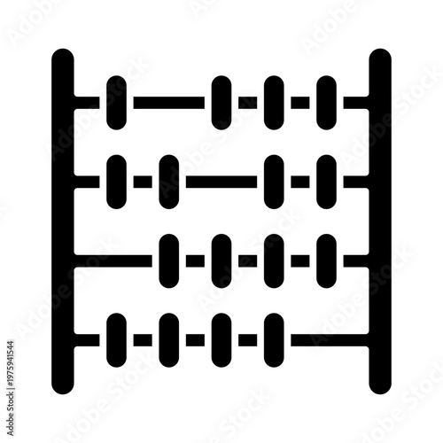 Abacus Calculation Math Education Icon