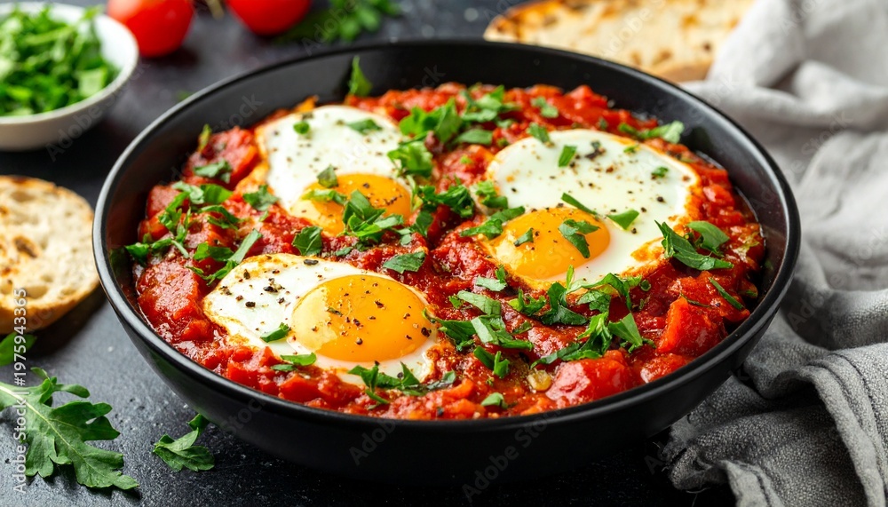 Fototapeta premium Nordafrikanische Shakshuka Bowl