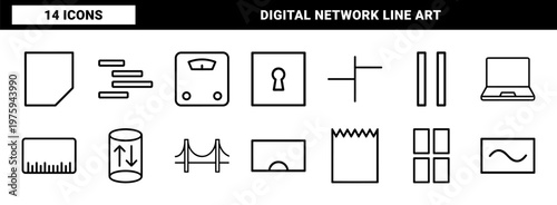 Smart home and internet of things linear icons