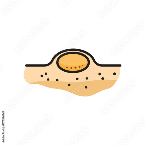 vector flat design tumor disease symbol