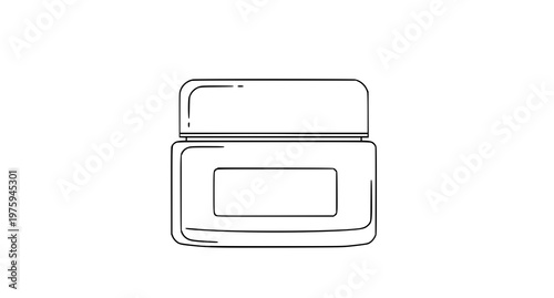 A minimalist vector illustration of an open rectangular box with a lid