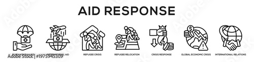 Aid Response web banner icon illustration concept