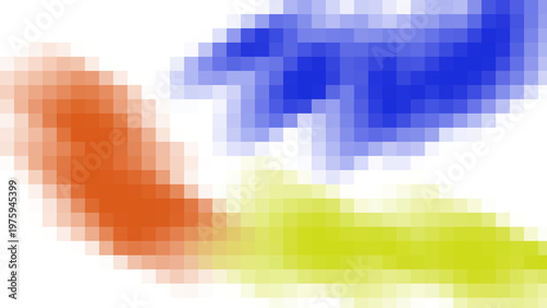 Colorful Abstract mosaik Brushstroke Composition | Vibrant Blue Red Yellow Artistic trasparent png Background, bes for banner background designs