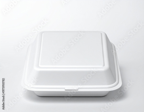 Takeaway box mock up isolated on white background, copy space