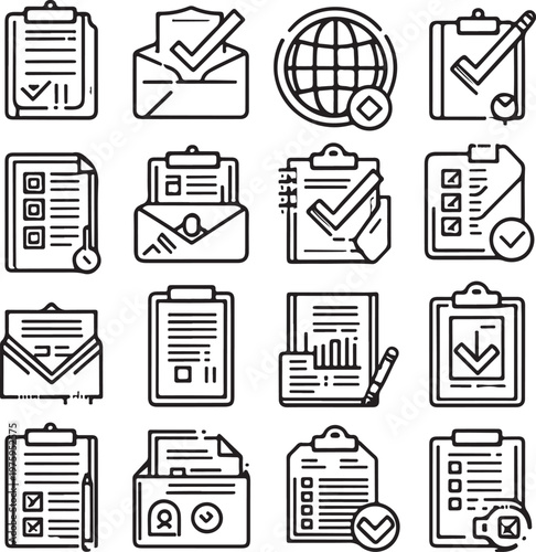 document icons set