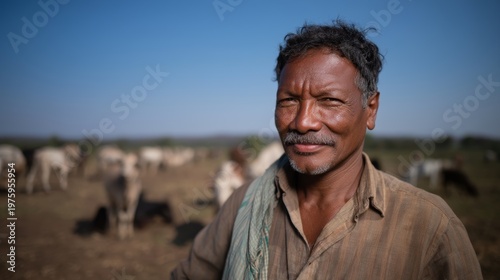 African Farming Family in Rural Village