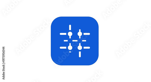 Abstract network grid with nodes and connections, digital technology concept, blue background