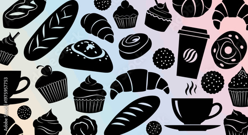 Delicious Bakery and Coffee Delights Pattern.