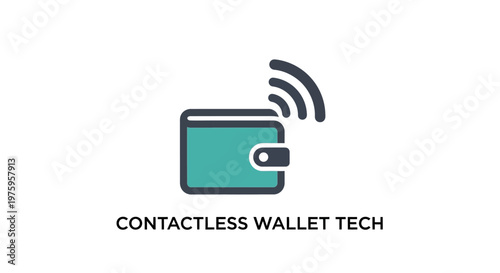 Contactless Wallet Technology Icon - Modern Payment System