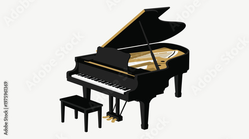 Graphic illustration of a grand piano.