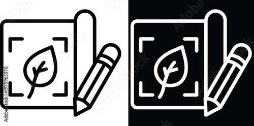 design Two-tone version in black and white background