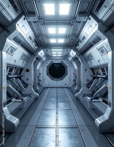Futuristic Spaceship Interior - A Glimpse into the Future of Space Travel.