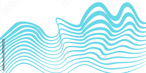 Abstract Optical Art Aqua Wave. Dynamic Fluid Pattern Background Design. Vektor modern