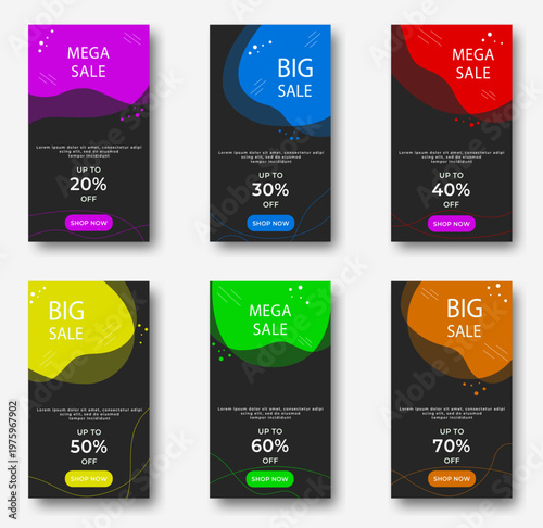 Vertical Sale Banner Template Set