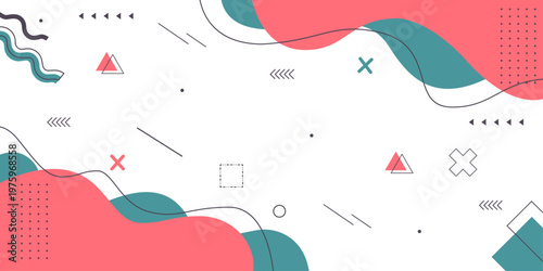 Abstract Memphis Style Background