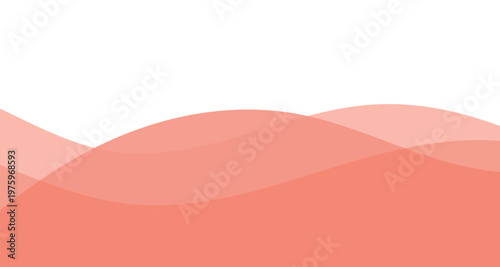 Abstract coral wave background design. Minimal layered fluid shapes pattern. Modern soft gradient curve backdrop. Creative pastel flowing waves template.