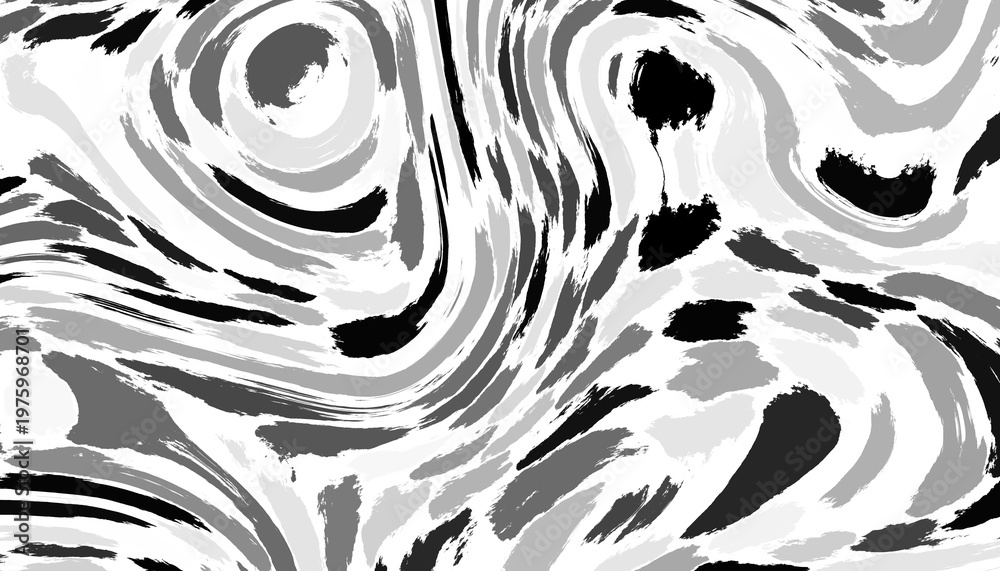 Fototapeta premium Grunge style imitation of hand-drawn thick brush strokes in acrylic paint. Textured ink lines with marker accents, underline, and