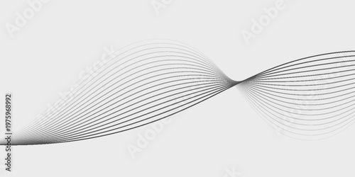 Abstract vector background with black wavy lines.