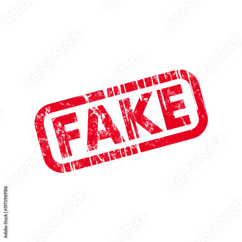 fake - rubber stamp, marking, vector illustration	