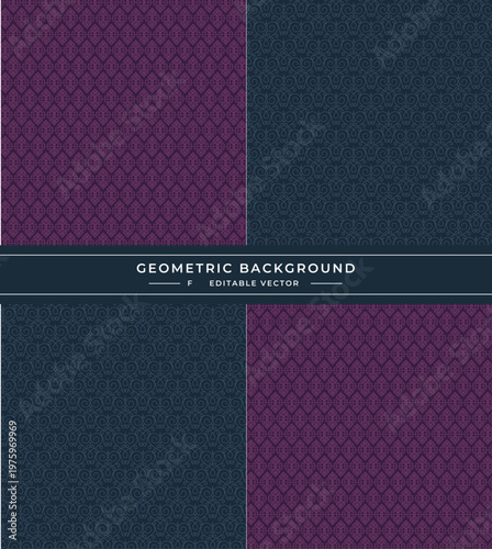 Luxury Damask and Geometric Seamless Pattern Set
