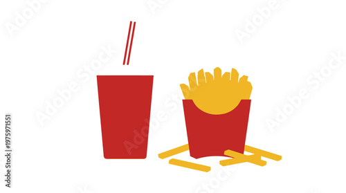 A graphic illustration of fast food.
