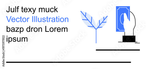 Business, finance, environmental awareness, digital payments, monetary exchange, sustainability. Hand holding a card, abstract nature. Financial transactions and environmental awareness concept