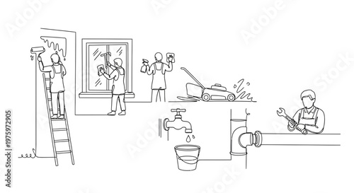 Plumber fixing pipe under sink.