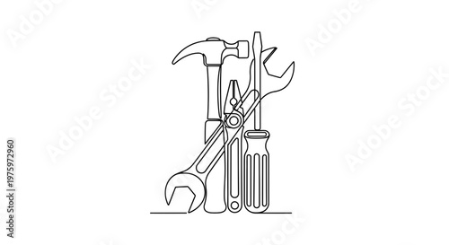 Collection of assorted hand tools.