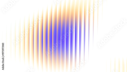 Futuristic glowing fractal glass with vertical ribbed lines illuminated by flowing curve of light. Bold dynamic design for visual projects