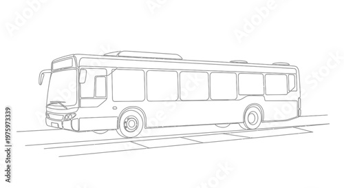 City Bus Public Transportation Vehicle.