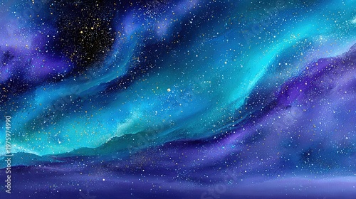 Celestial Symphony: An ethereal scene of celestial beauty, where swirling celestial forms and stars dance across a vibrant cosmic canvas.