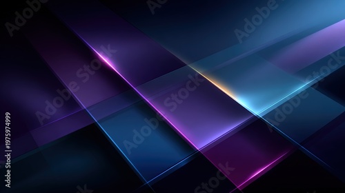 Geometric Abstract of Color & Light: A visually stunning composition, employing precise angles and a dynamic interplay of light and shadow to create a mesmerizing sense of depth and movement. 