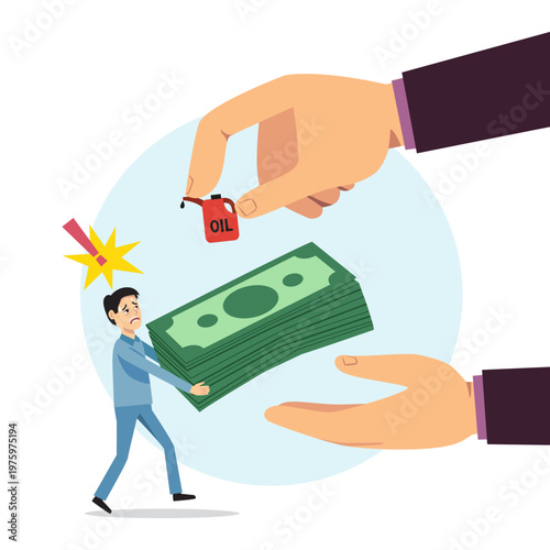 Big hand sell expensive oil.