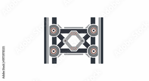 Geometric metal structure with circular components and fasteners