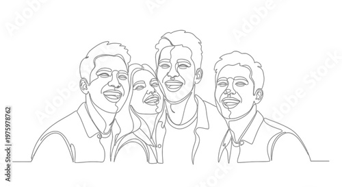 Group of smiling adults together.