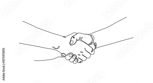 Two hands shaking in a handshake.