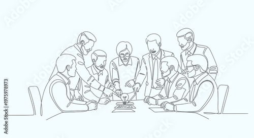 Family sitting around dinner table eating.