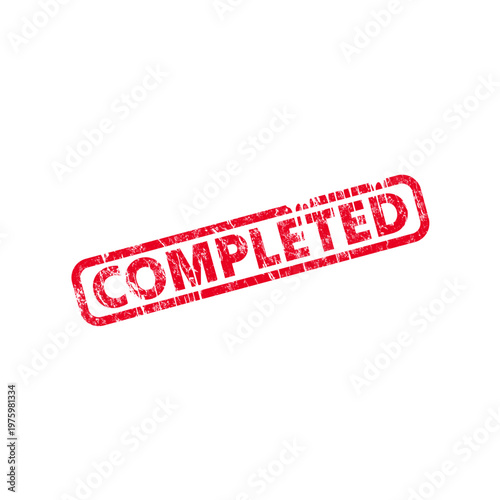 completed red rubber stamp in grunge effect