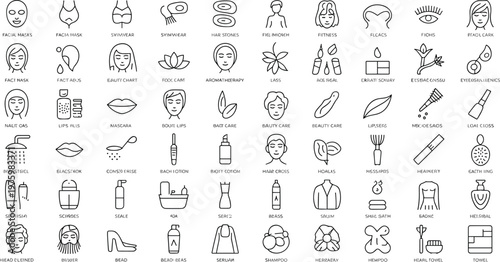 Human lifestyle and everyday objects icons set with people clothing accessories food and daily activity elements line vector illustration