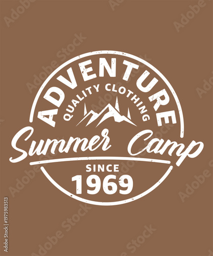 Vintage Logo for Adventure Summer Camp