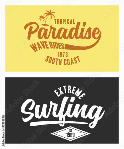 Vintage Design Logos for Tropical Paradise