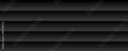 Black oblique straight line background. Masculine dark linear abstract wallpaper. Elegant luxury striped gradient texture. Grey diagonal lines backdrop for flyer, banner, poster, presentation.