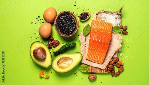 Healthy Food Selection - A Vibrant Display of Nutritious Choices.