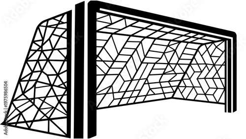 Vector Goal Net Abstract Silhouette.svg