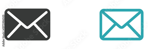 Email and mail icon set featuring vector envelopes in outline, solid, and color designs, symbolizing messages, communication, letters, and digital correspondence.