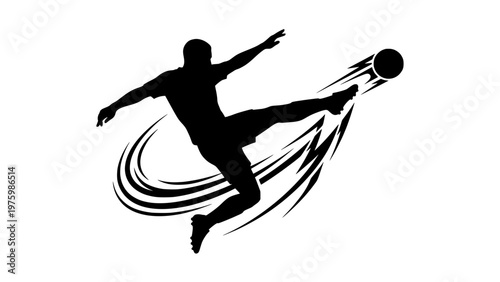 Vector Football Player Kick Silhouette.svg