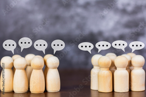 The concepts of communication, exchange of ideas, and social interaction.