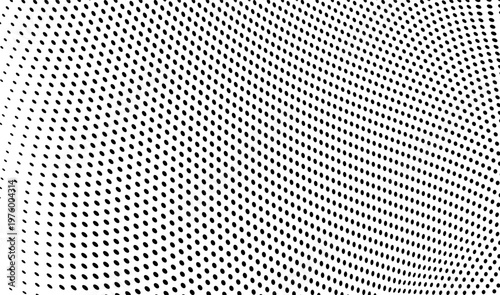 Grunge halftone texture with irregular dots and distorted waves.