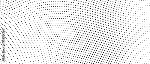 Grunge halftone texture with irregular dots and distorted waves.